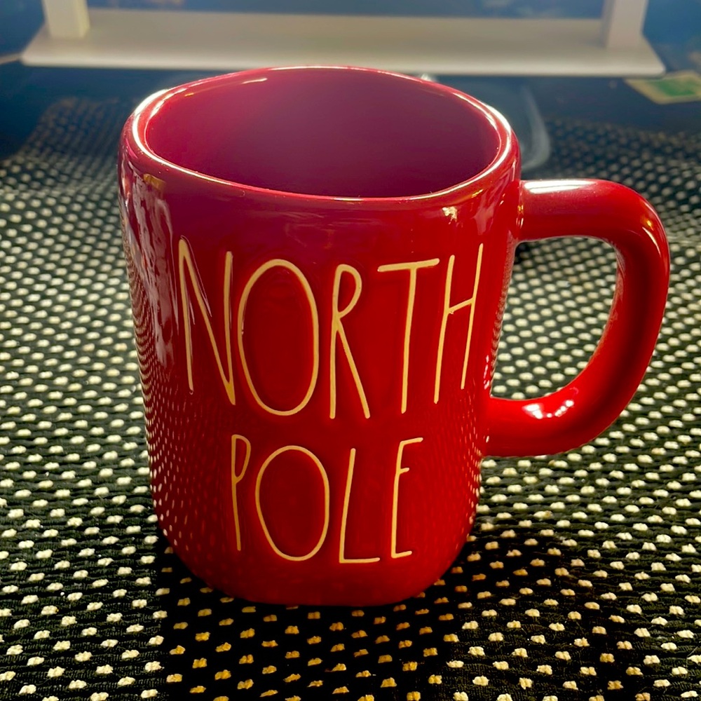 Rae Dunn red North Pole mug